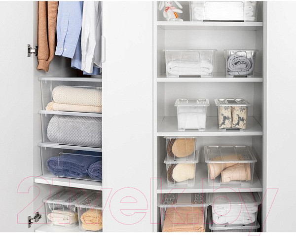 Изображение товара Контейнер для хранения Econova Tex-Box / 434207201 (28л, бесцветный)