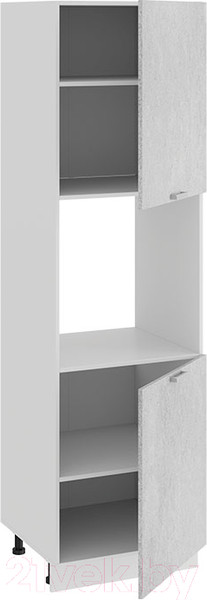 Изображение товара Шкаф-пенал кухонный ТриЯ Гранита 1П6 (белый/бетон снежный)