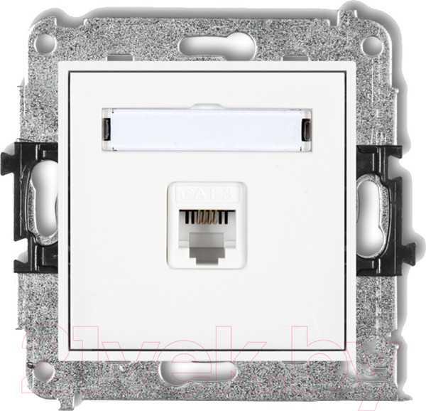 Изображение товара Розетка Karlik 1XRJ11 / MGT-1 (белый)