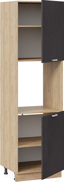 Изображение товара Шкаф-пенал кухонный ТриЯ Гранита 1П6 (дуб крафт золотой/бетон графит)