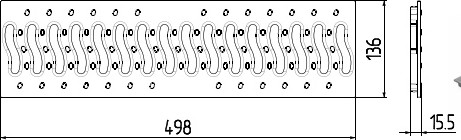Изображение товара Решетка водоприемная Ecoteck Волна / ДИ 01917000 (металлик)