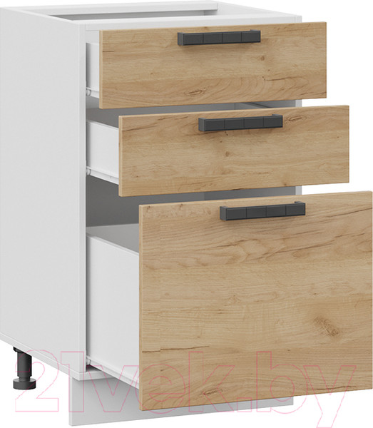 Изображение товара Шкаф-стол кухонный ТриЯ Детройт 1Н5Я3 (белый/дуб крафт золотой)