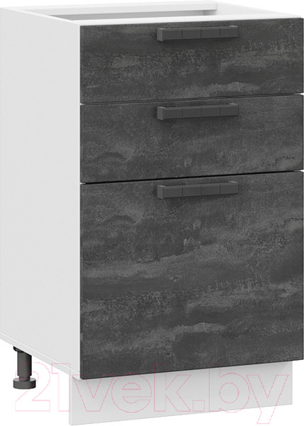 Изображение товара Шкаф-стол кухонный ТриЯ Детройт 1Н5Я3  (белый/угольный камень)