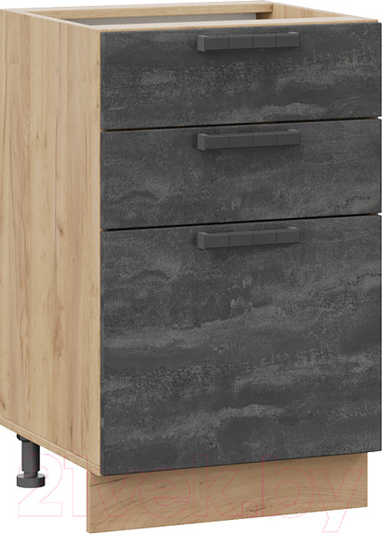 Изображение товара Шкаф-стол кухонный ТриЯ Детройт 1Н5Я3 (дуб крафт золотой/угольный камень)