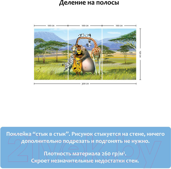 Изображение товара Фотообои листовые Citydecor Мадагаскар (300x150)