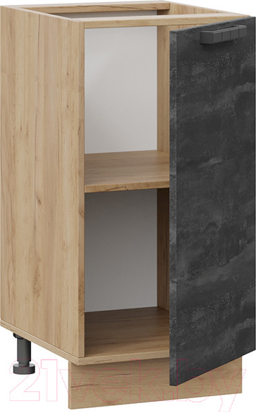 Изображение товара Шкаф-стол кухонный ТриЯ Детройт 1Н4 (дуб крафт золотой/угольный камень)
