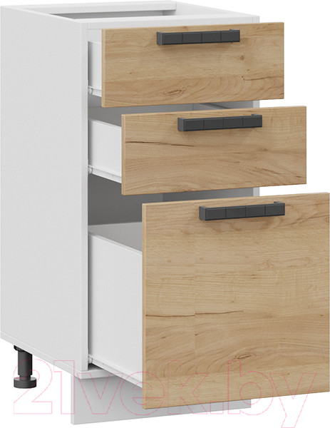 Изображение товара Шкаф-стол кухонный ТриЯ Детройт 1Н4Я3 (белый/дуб крафт золотой)