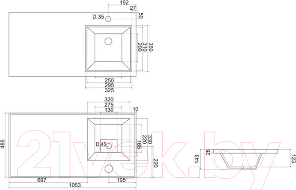 Изображение товара Умывальник Marko Марсал 105 R