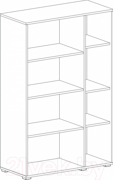 Изображение товара Шкаф с витриной Мебельград Ницца 2 дв (дуб вотан)