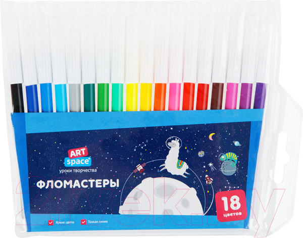 Изображение товара Фломастеры ArtSpace Космические приключения / WCP18_26841 (18шт)