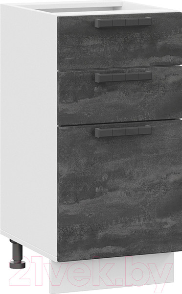 Изображение товара Шкаф-стол кухонный ТриЯ Детройт 1Н4Я3 (белый/угольный камень)