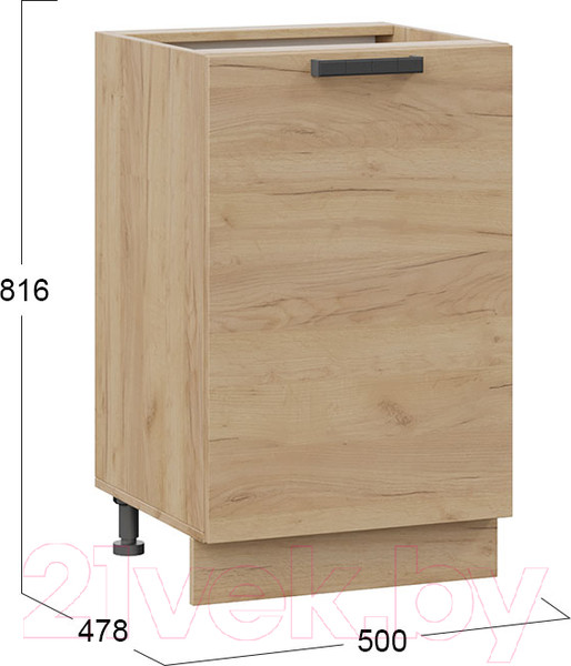 Изображение товара Шкаф-стол кухонный ТриЯ Детройт 1Н5 (дуб крафт золотой)