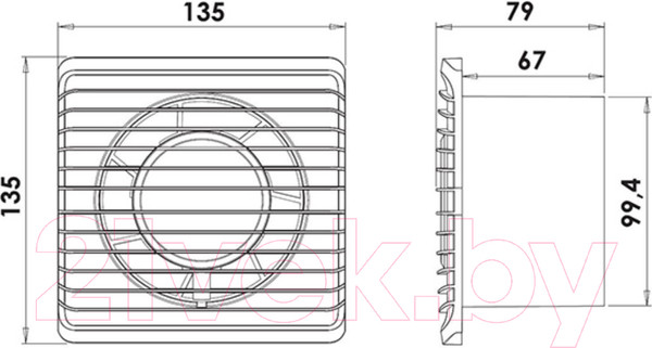 Изображение товара Вентилятор накладной AirRoxy Pen 10-090