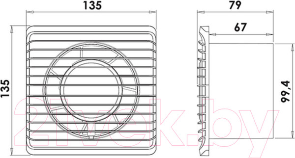 Изображение товара Вентилятор накладной AirRoxy Pen 10-098