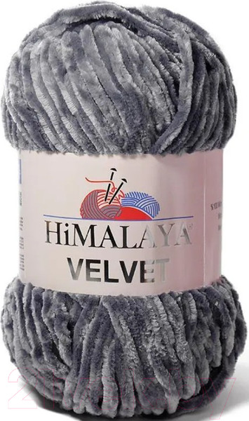 Изображение товара Пряжа для вязания Himalaya Velvet 90020 (темно-серый)