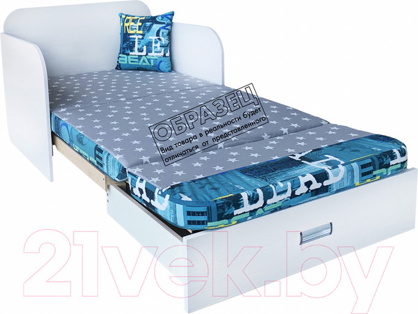 Изображение товара Диван Анмикс Кейт (ЛДСП бодега/принт Musik Grafit)