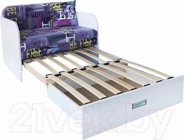 Изображение товара Диван Анмикс Кейт (ЛДСП бодега/принт Musik Violet)