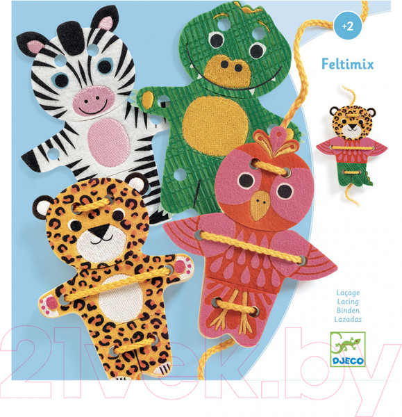 Изображение товара Развивающая игра Djeco Шнуровка-животные / 01669