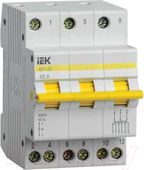 Изображение товара Выключатель-разъединитель IEK ВРТ-63 3Р 40А / MPR10-3-040