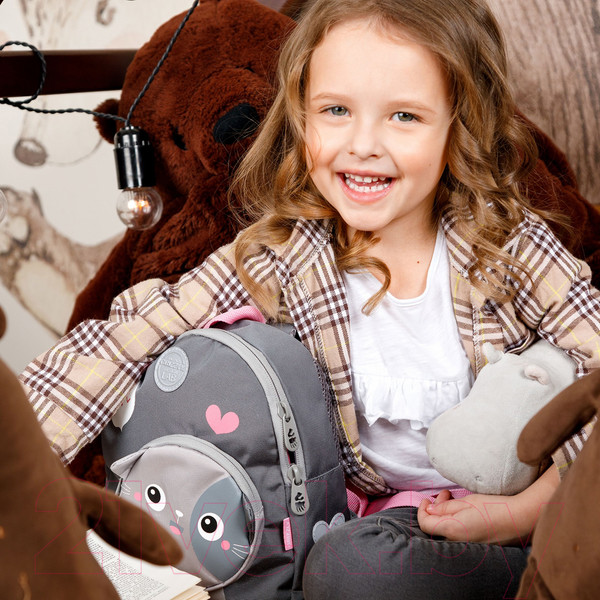 Изображение товара Детский рюкзак Grizzly RK-280-1 (серый)