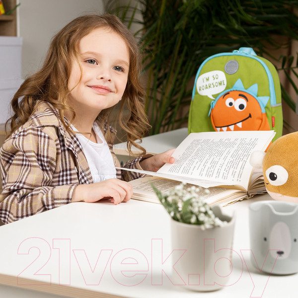 Изображение товара Детский рюкзак Grizzly RK-280-3 (салатовый/оранжевый)