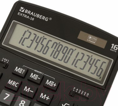 Изображение товара Калькулятор Brauberg Extra-16-BK / 250475 (черный)