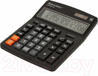Изображение товара Калькулятор Brauberg Extra-16-BK / 250475 (черный)