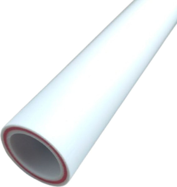 Изображение товара Труба водопроводная MeerPlast PN20 20х2.8 (4м, белый, армированная)