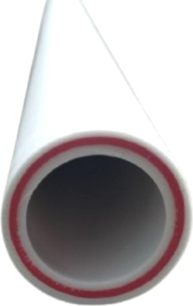 Изображение товара Труба водопроводная MeerPlast PN20 20х2.8 (4м, белый, армированная)