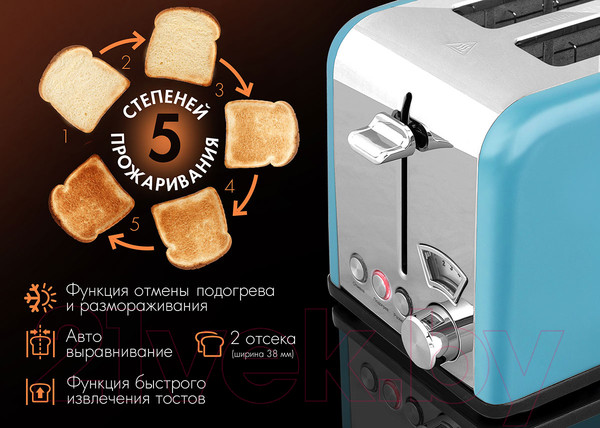 Изображение товара Тостер VLK Palermo 100 (голубой)