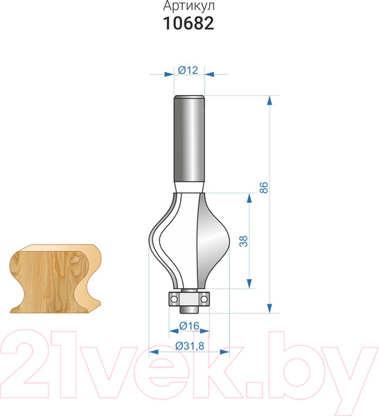Изображение товара Фреза Энкор 10682