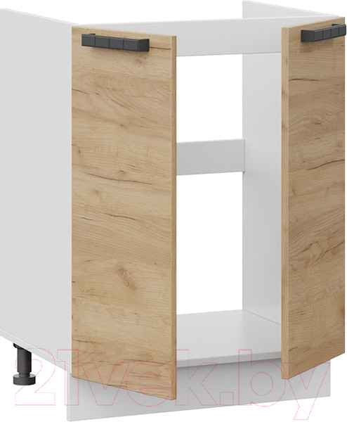 Изображение товара Шкаф под мойку ТриЯ Детройт 1Н6М (белый/дуб крафт золотой)