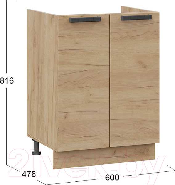Изображение товара Шкаф под мойку ТриЯ Детройт 1Н6М (дуб крафт золотой)