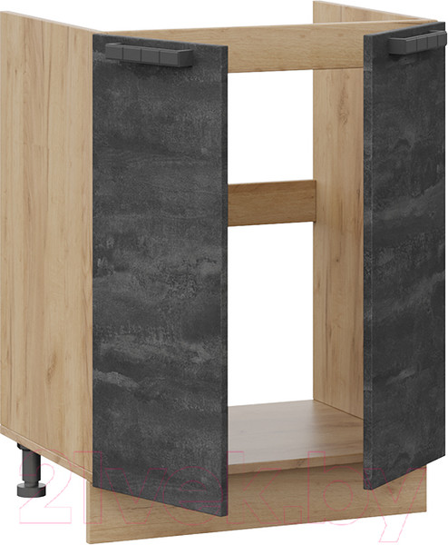 Изображение товара Шкаф под мойку ТриЯ Детройт 1Н6М (дуб крафт золотой/угольный камень)