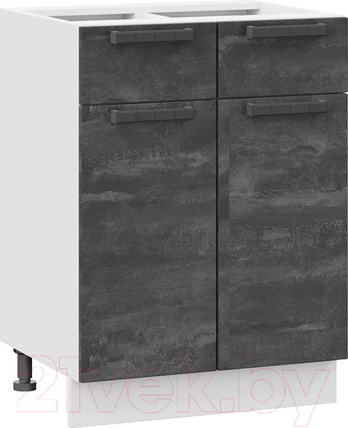 Изображение товара Шкаф-стол кухонный ТриЯ Детройт 1Н6Я1 (белый/угольный камень)
