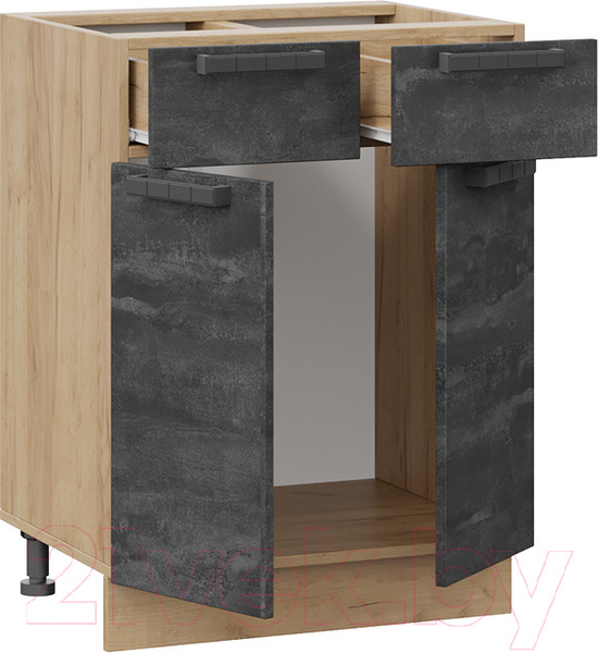 Изображение товара Шкаф-стол кухонный ТриЯ Детройт 1Н6Я1 (дуб крафт золотой/угольный камень)