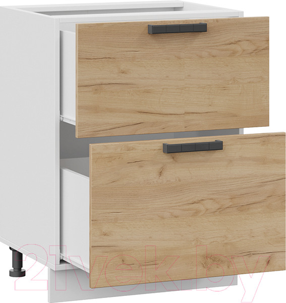 Изображение товара Шкаф-стол кухонный ТриЯ Детройт 1Н6Я2 (белый/дуб крафт золотой)