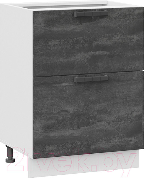 Изображение товара Шкаф-стол кухонный ТриЯ Детройт 1Н6Я2 (белый/угольный камень)