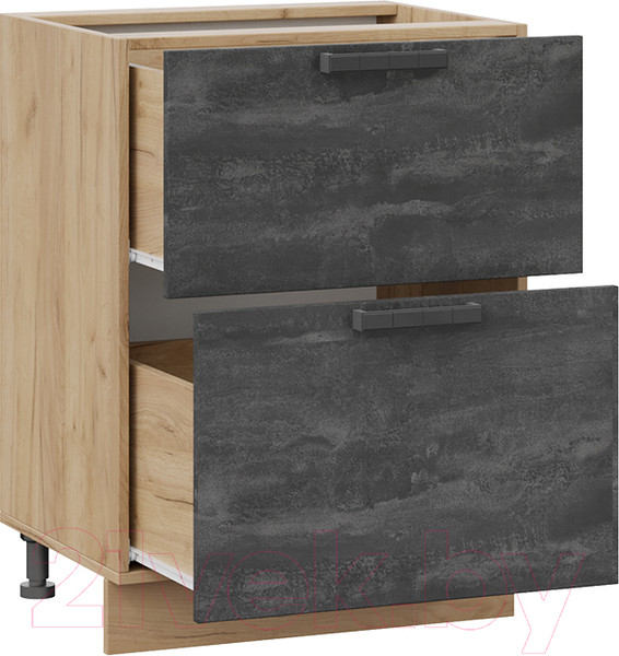 Изображение товара Шкаф-стол кухонный ТриЯ Детройт 1Н6Я2 (дуб крафт золотой/угольный камень)