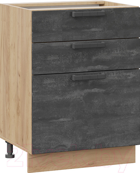 Изображение товара Шкаф-стол кухонный ТриЯ Детройт 1Н6Я3 (дуб крафт золотой/угольный камень)