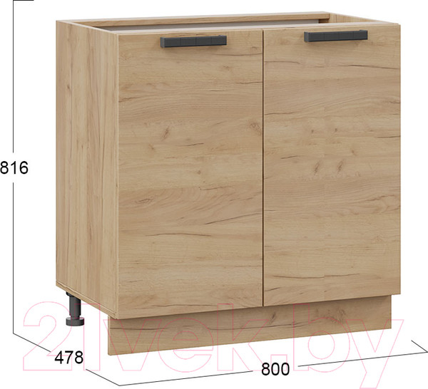 Изображение товара Шкаф-стол кухонный ТриЯ Детройт 1Н8 (дуб крафт золотой)