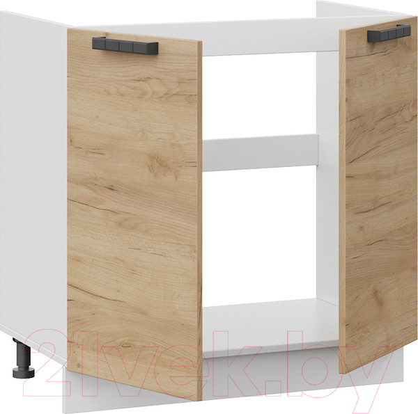 Изображение товара Шкаф под мойку ТриЯ Детройт 1Н8М (белый/дуб крафт золотой)