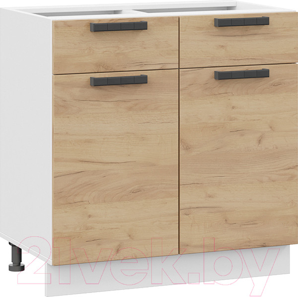 Изображение товара Шкаф-стол кухонный ТриЯ Детройт 1Н8Я1 (белый/дуб крафт золотой)