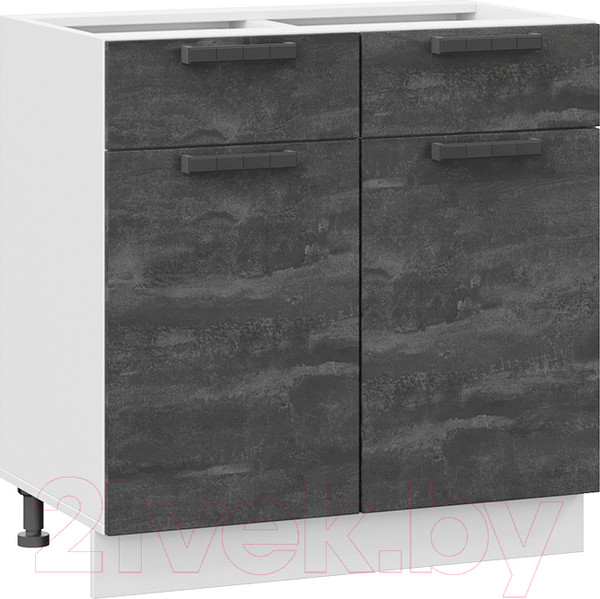 Изображение товара Шкаф-стол кухонный ТриЯ Детройт 1Н8Я1 (белый/угольный камень)