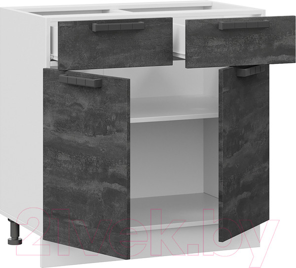 Изображение товара Шкаф-стол кухонный ТриЯ Детройт 1Н8Я1 (белый/угольный камень)