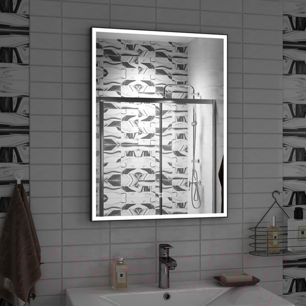 Изображение товара Зеркало Континент Life Led Black 50x70