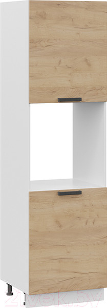 Изображение товара Шкаф-пенал кухонный ТриЯ Детройт 1П6 (белый/дуб крафт золотой)