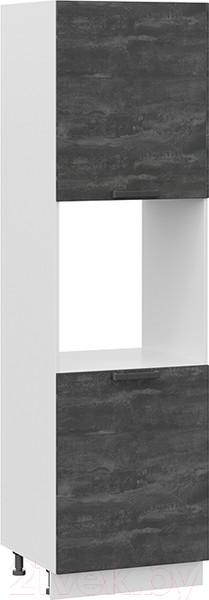 Изображение товара Шкаф-пенал кухонный ТриЯ Детройт 1П6 (белый/угольный камень)