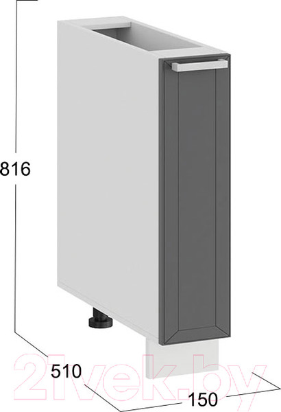 Изображение товара Шкаф карго ТриЯ Долорес 1Н15К (белый/титан)