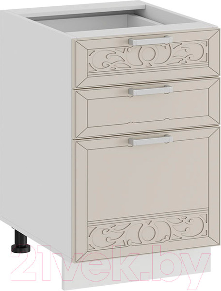 Изображение товара Шкаф-стол кухонный ТриЯ Долорес 1Н4Я3  (белый/крем)